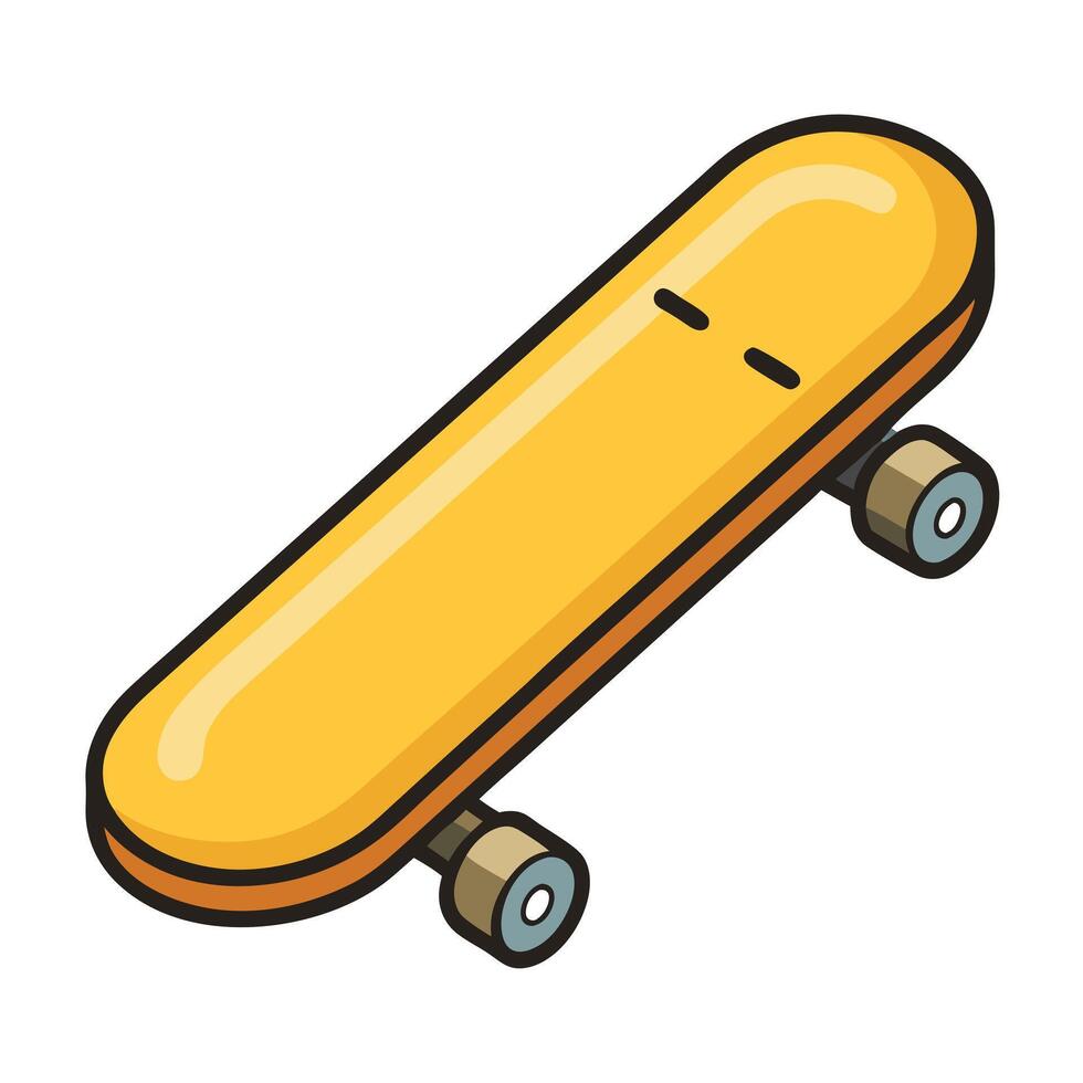 Simple Skateboard Icon vector