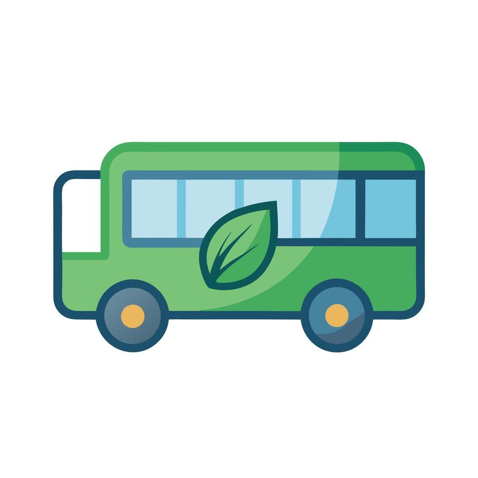 Clean Hydrogen Bus Icon vector