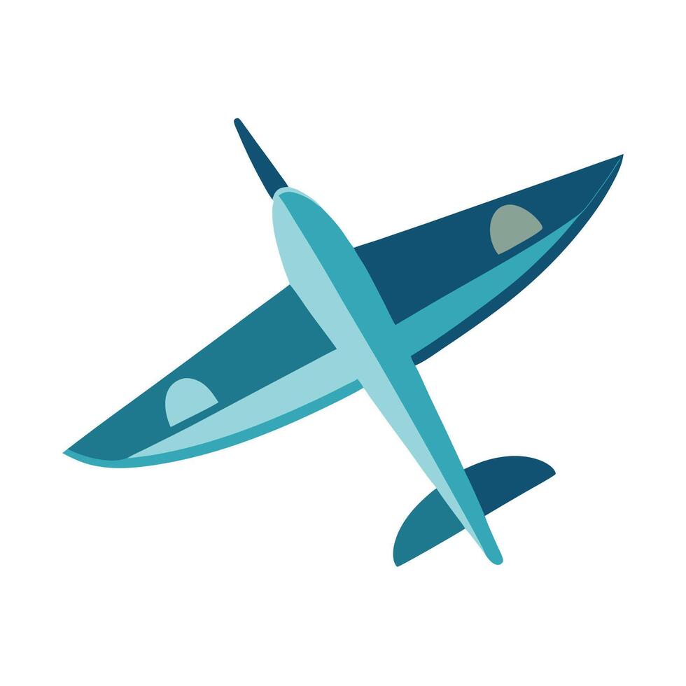 Minimal Glider Plane Icon vector