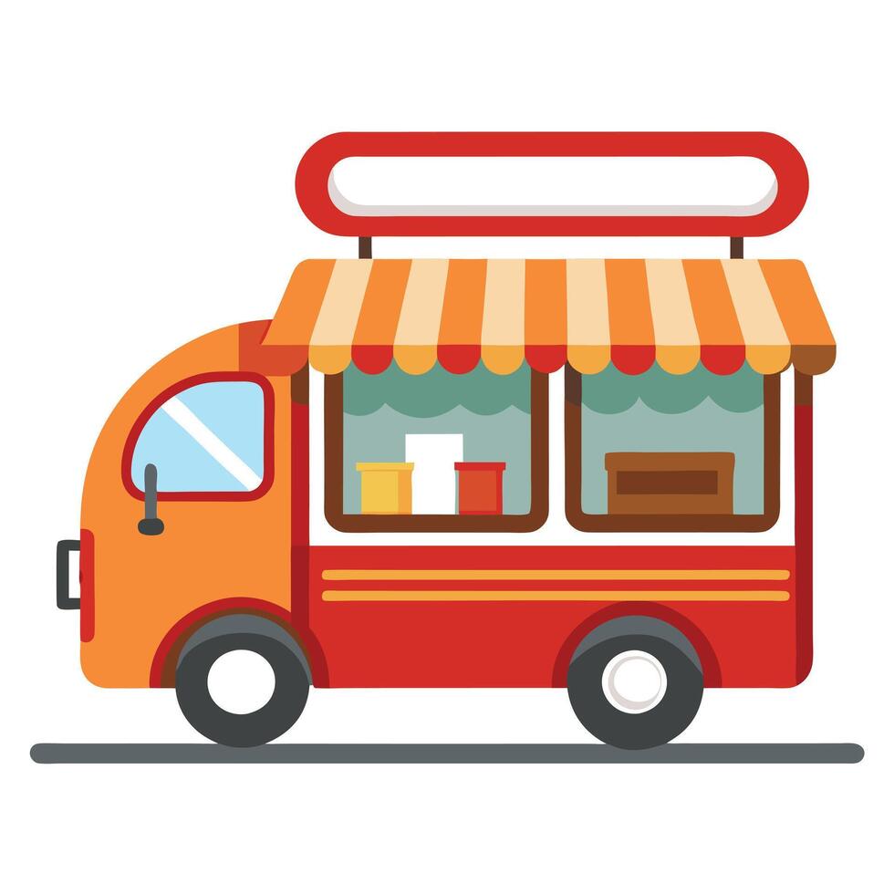 Simple Food Truck Icon vector
