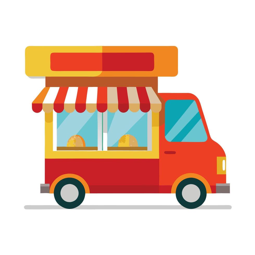 Vibrant Food Truck Icon vector