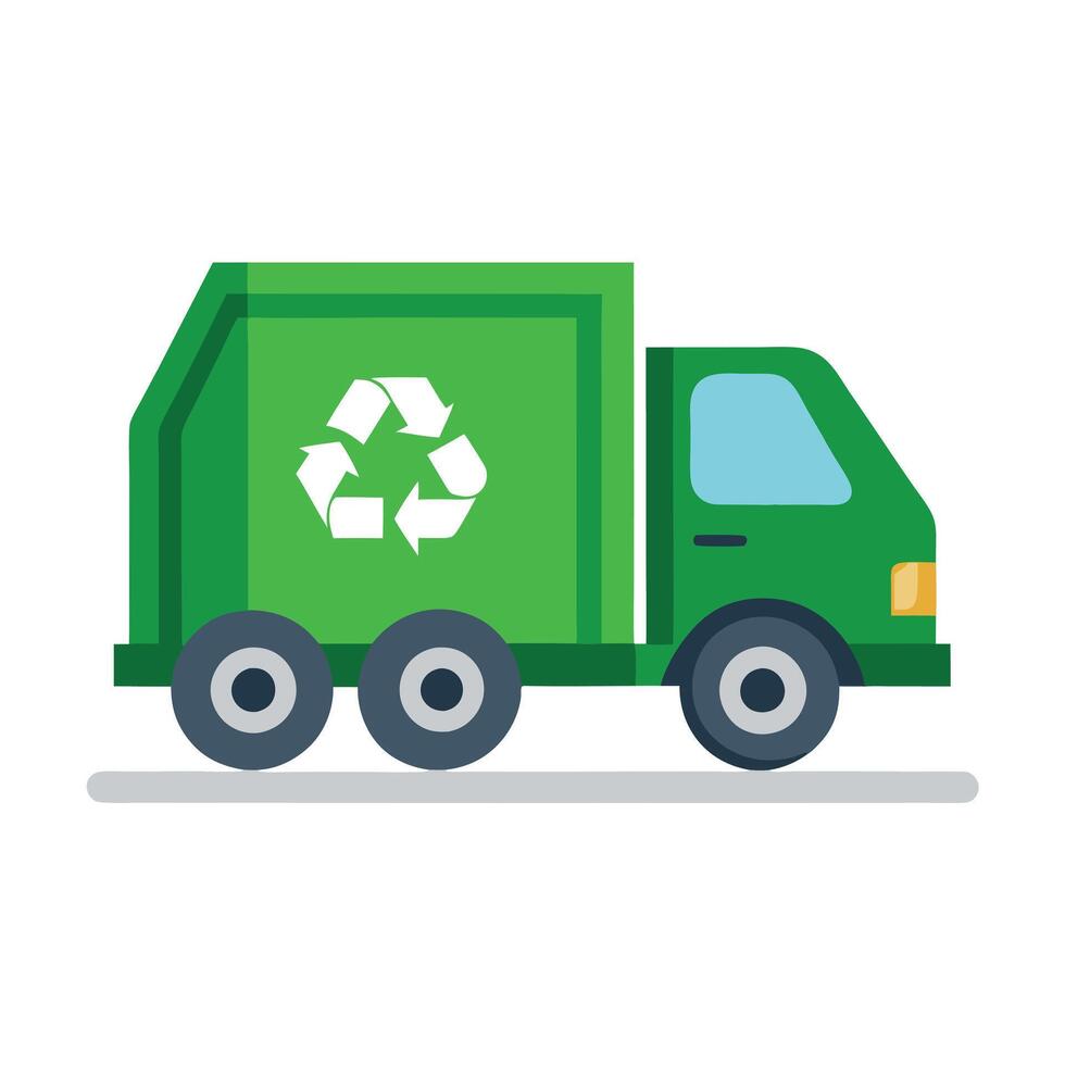 City Garbage Truck Icon vector