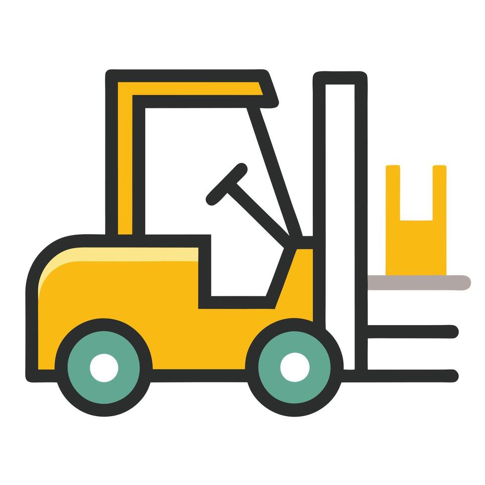 Simple Forklift Icon vector