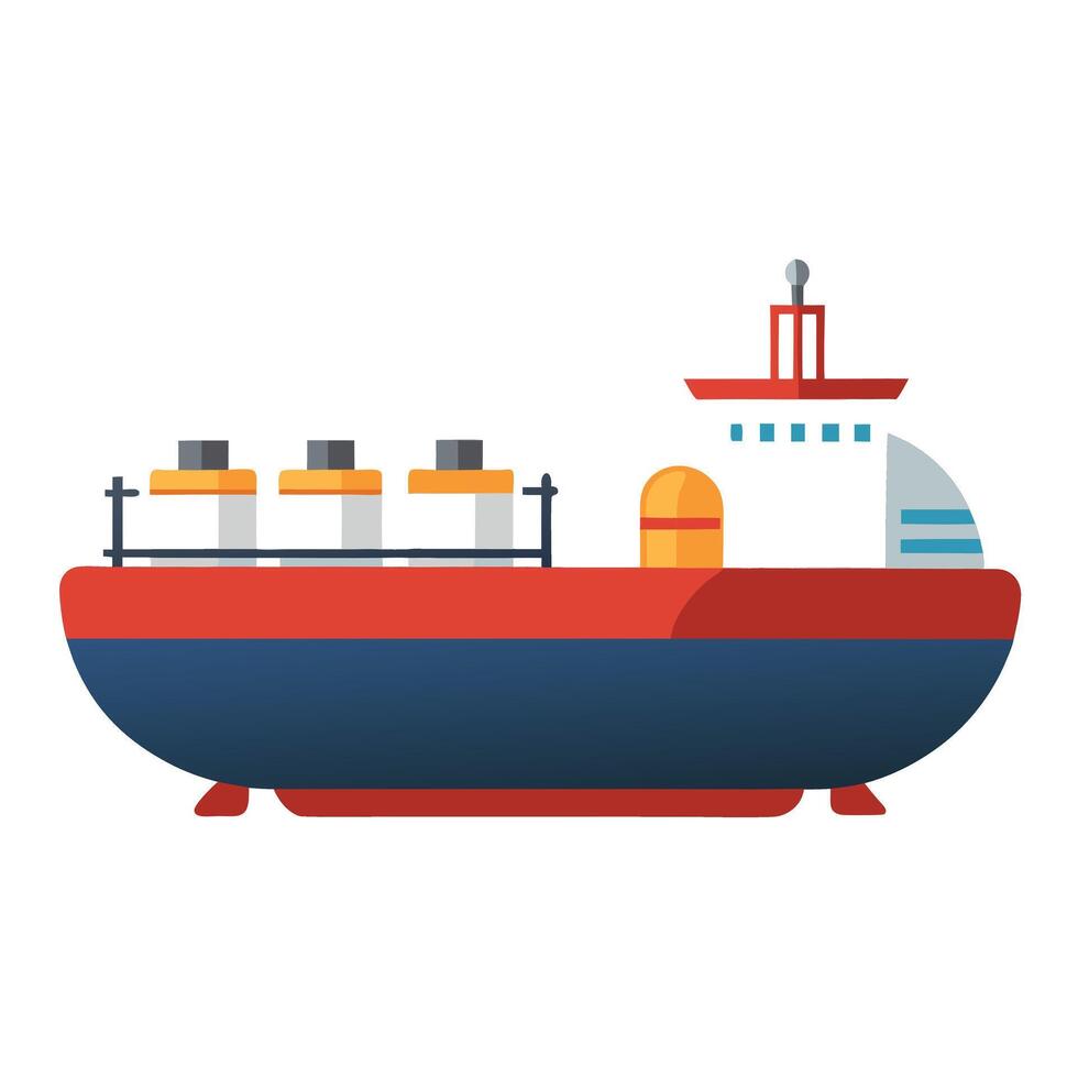 Large Tanker Ship Icon vector