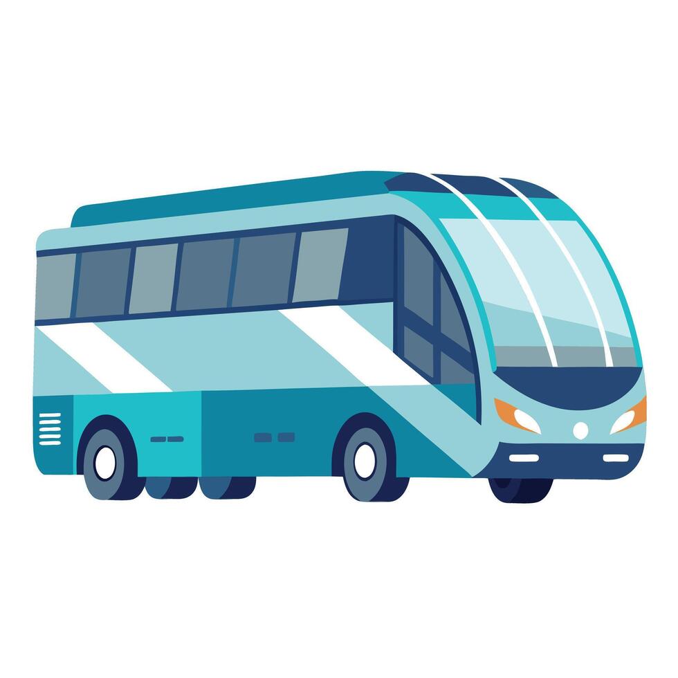 Modern Geometric Airport Shuttle Icon vector