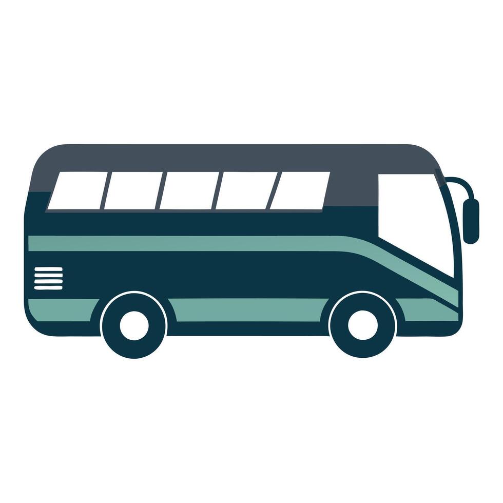 Sleek Minimalist Coach Bus Icon vector