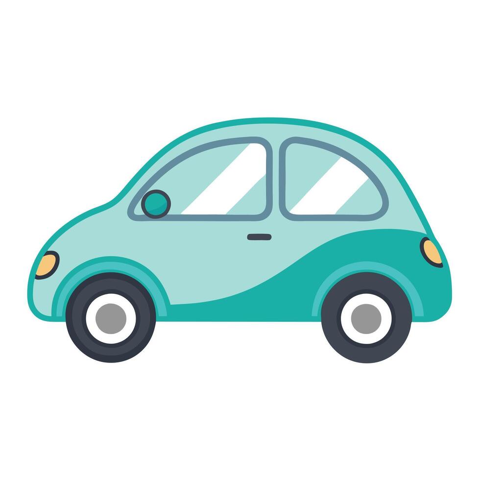 Simple Minimalist Compact City Car Icon vector