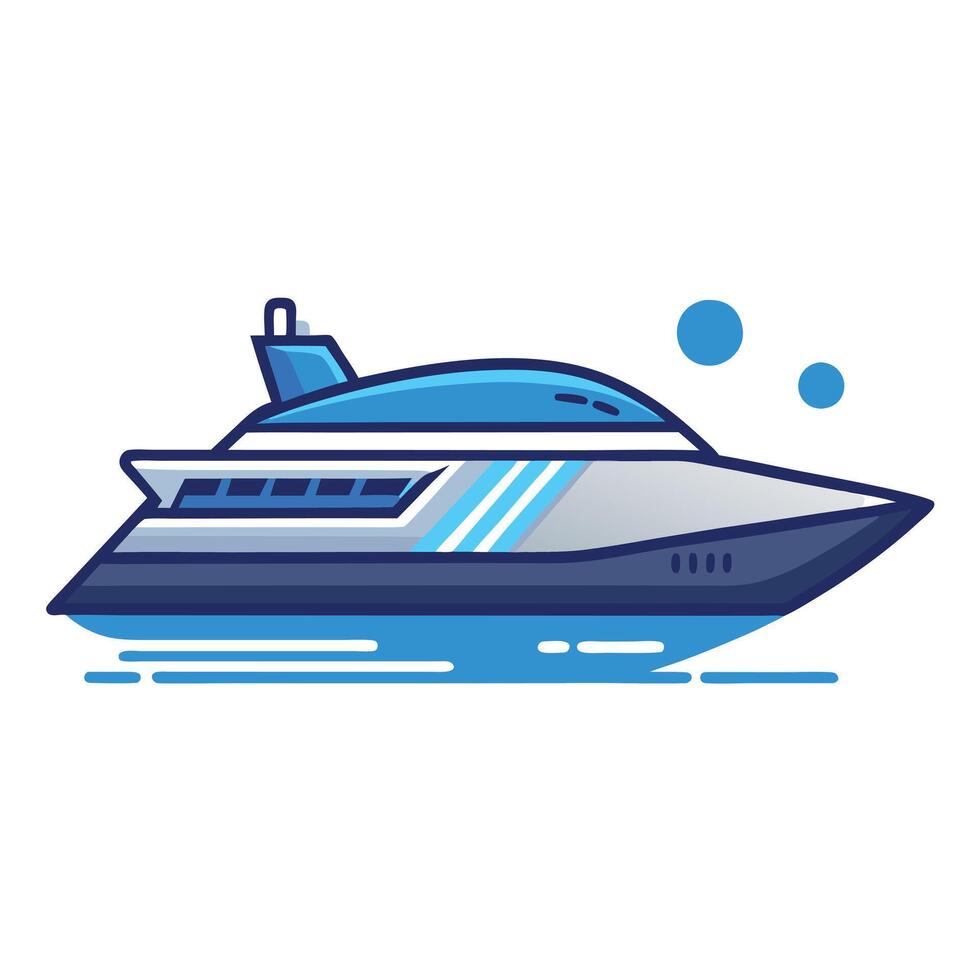 Hydrogen Powered Speed Boat Icon vector