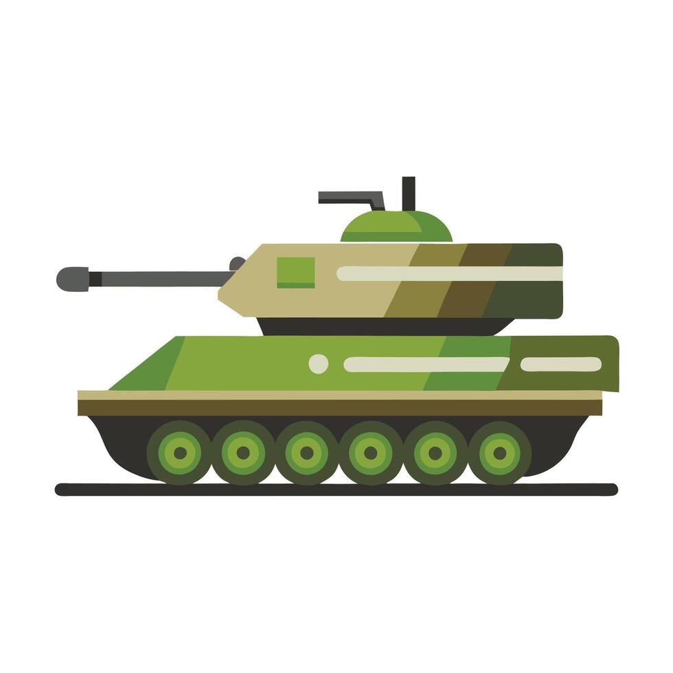 Simplified Minimalist Military Tank Icon vector