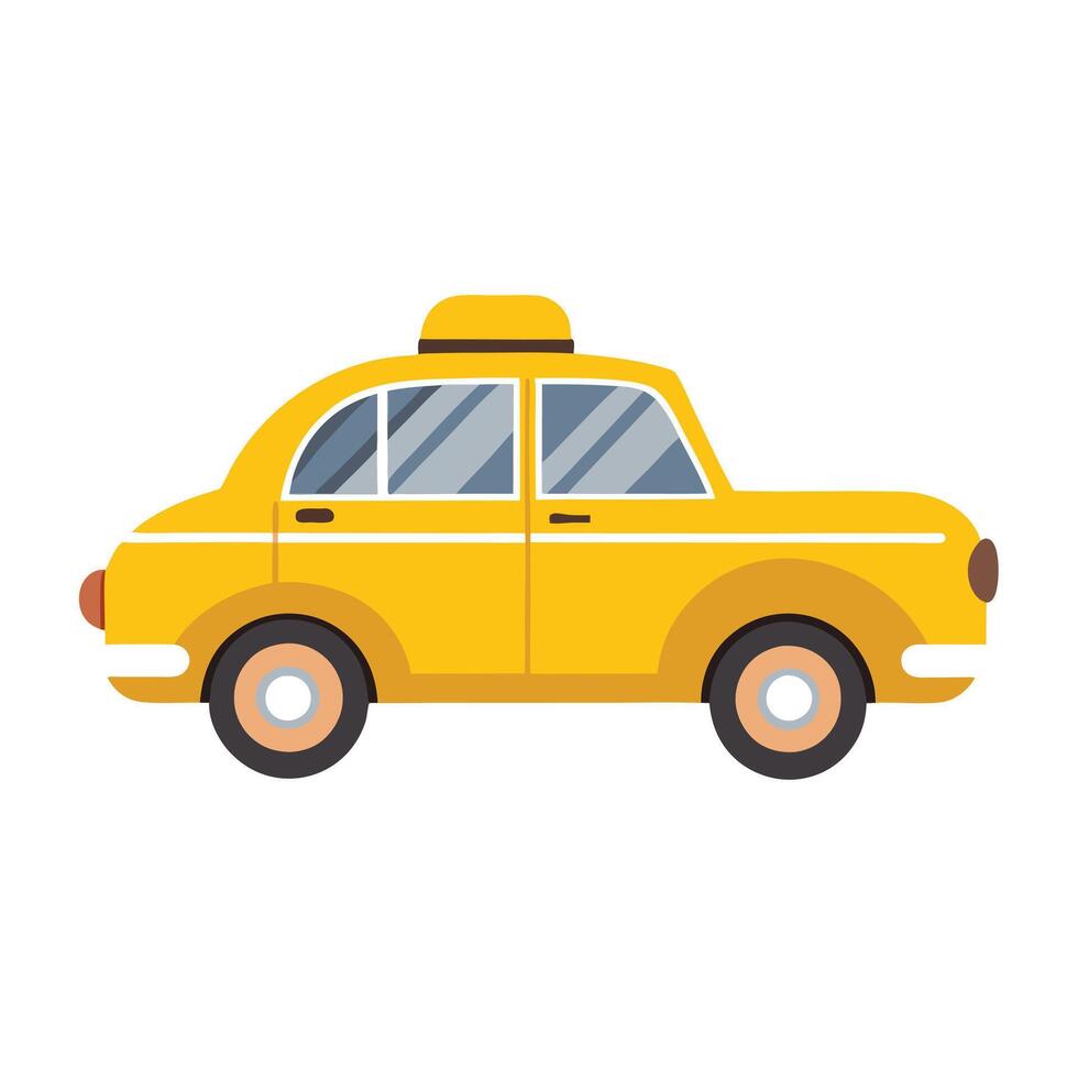 Classic Minimalist Vintage Taxi Icon vector