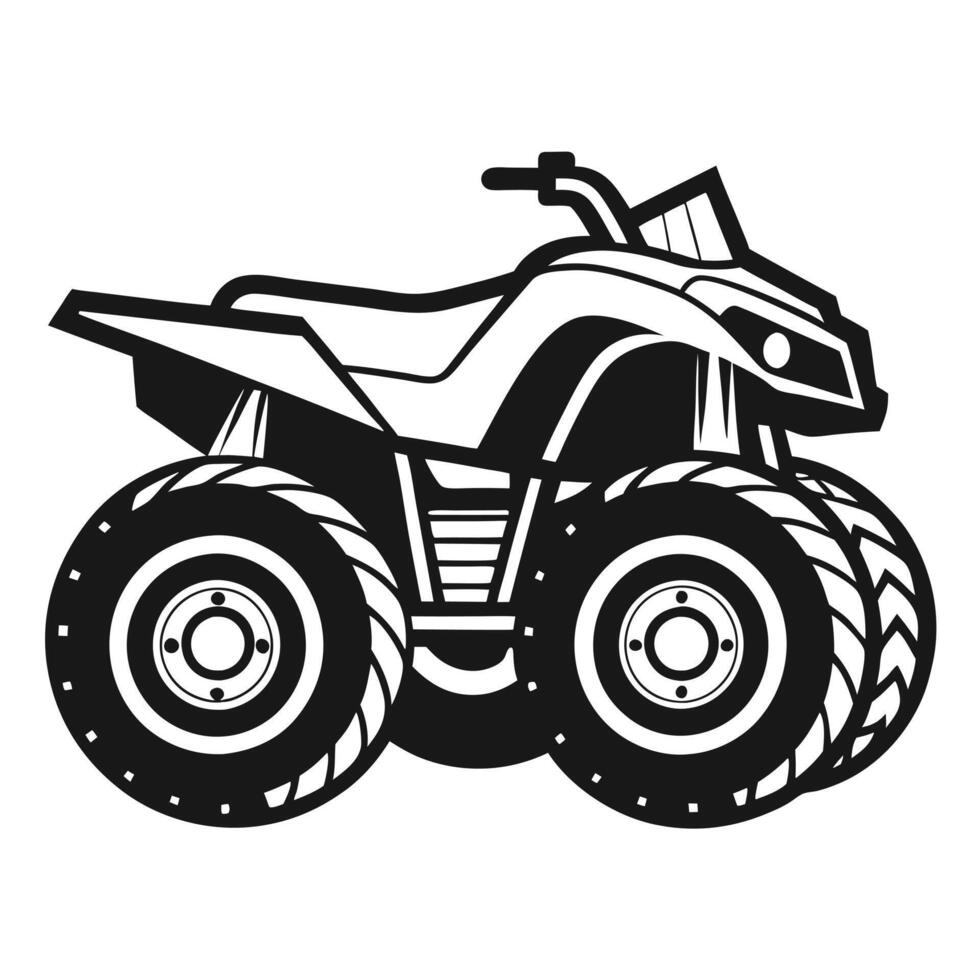 All Terrain Monochrome ATV Icon vector