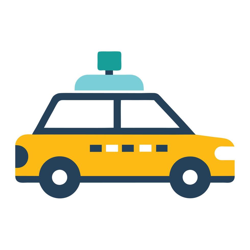 Recognizable Minimalist Taxi Icon vector
