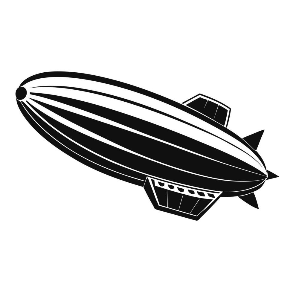 Classic Monochrome Airship Icon vector