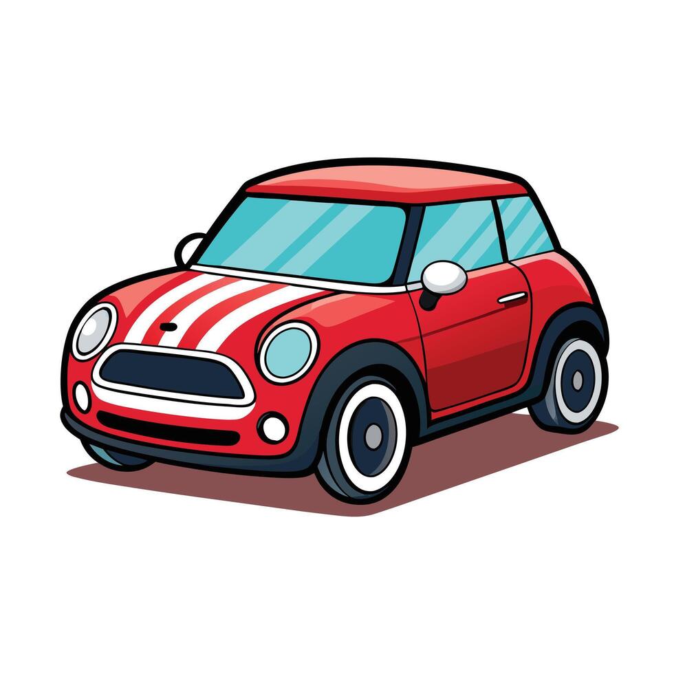 Fun Compact Mini Cooper Icon vector
