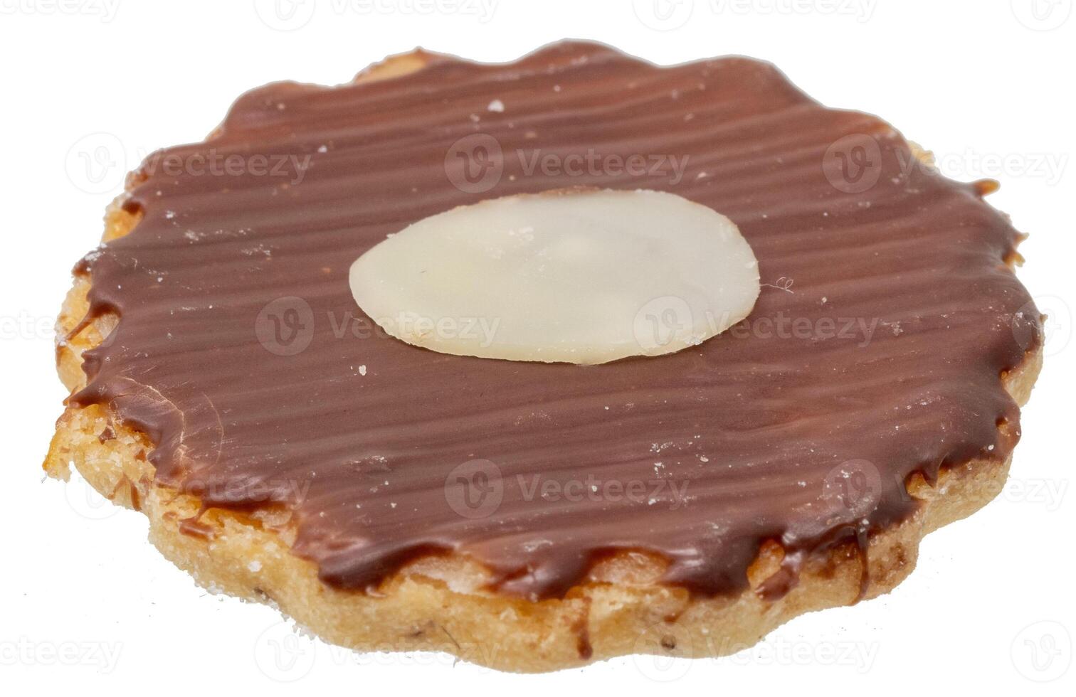 cookies with chocolate isolated on a white background. photo