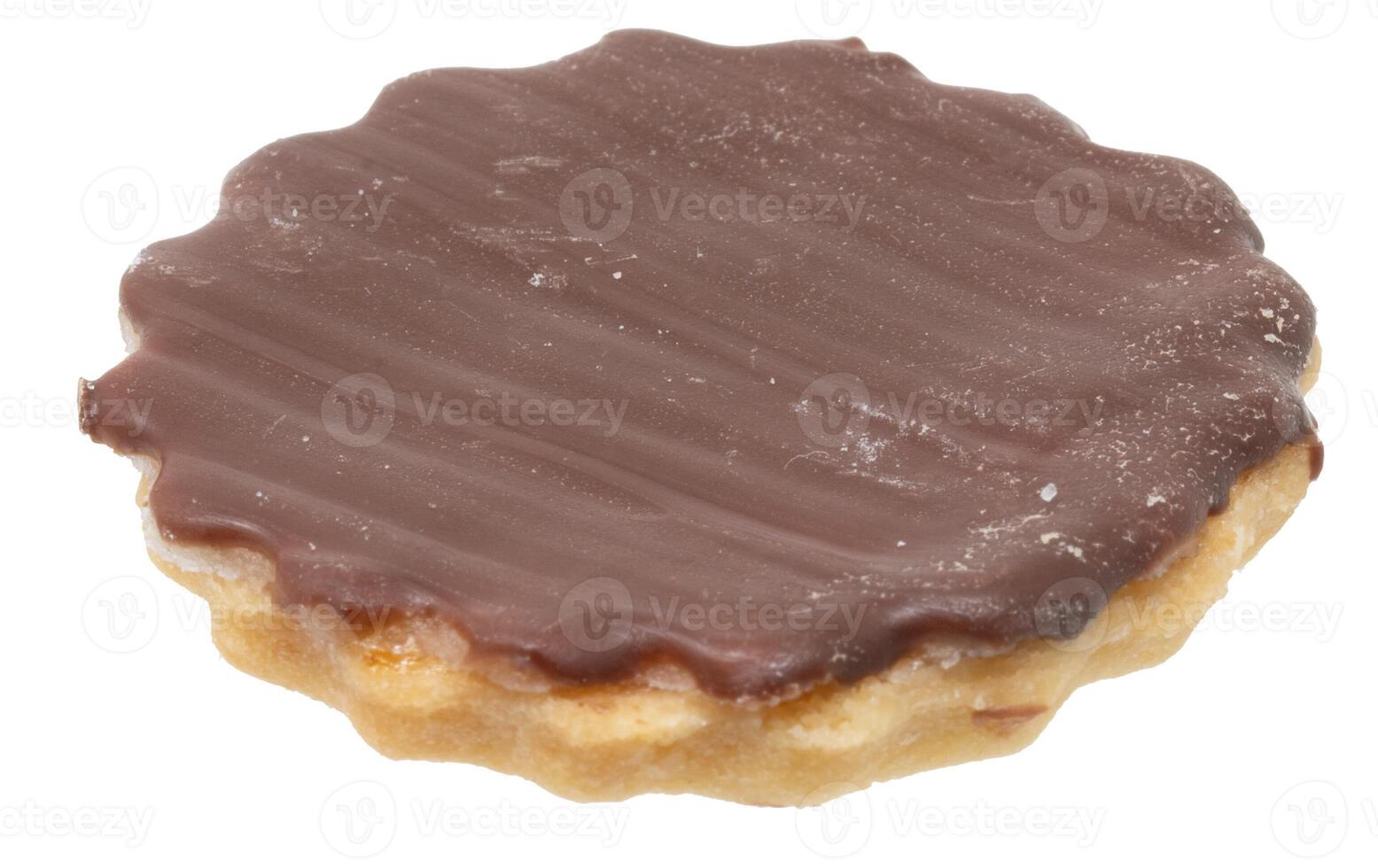 cookies with chocolate isolated on a white background photo