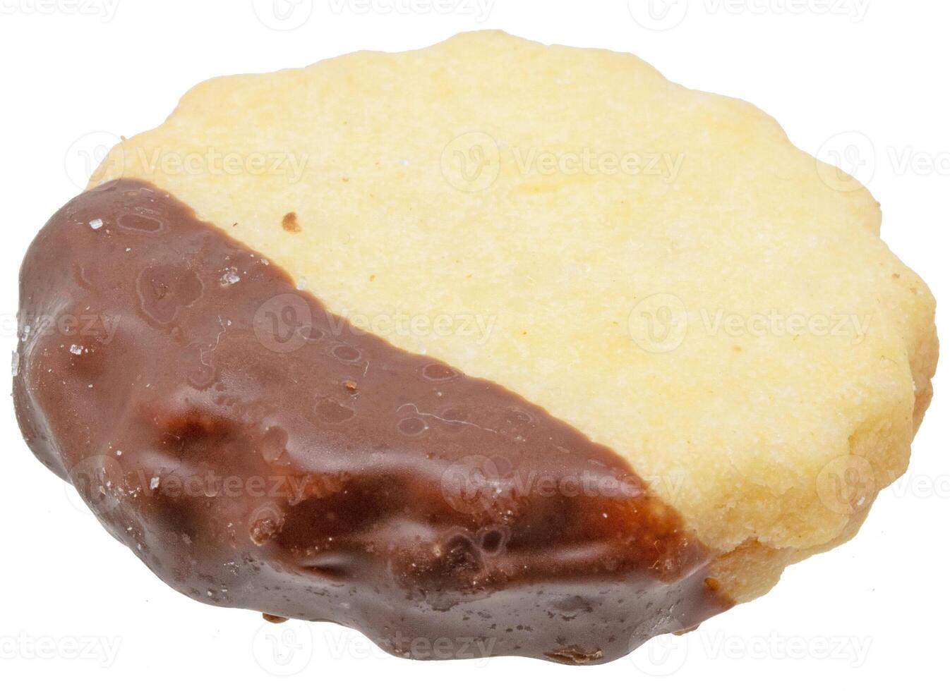 cookies with chocolate isolated on a white background. studio. photo