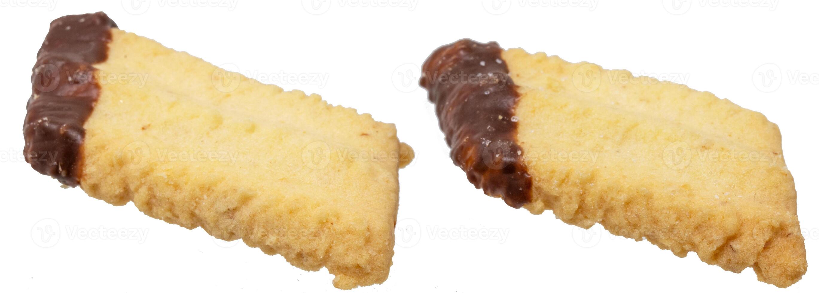 cookies with chocolate isolated on a white background, photo