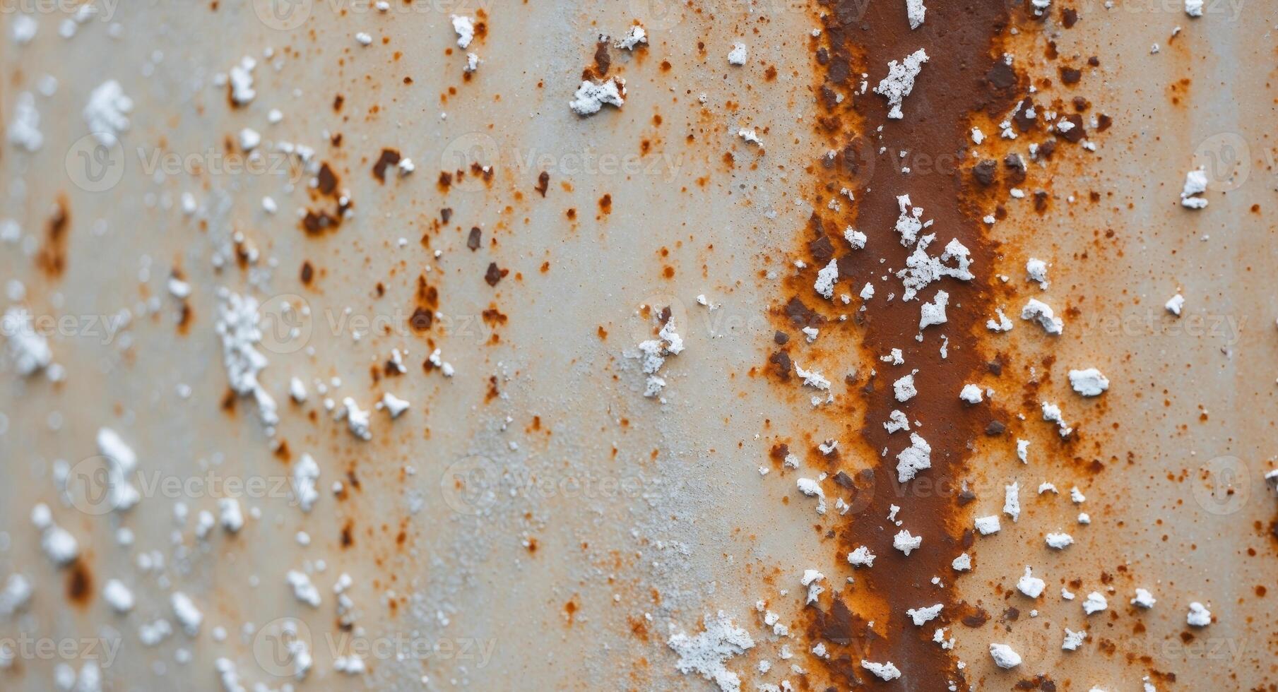 Abstract Rusty Metal Surface Texture With White Deposits photo