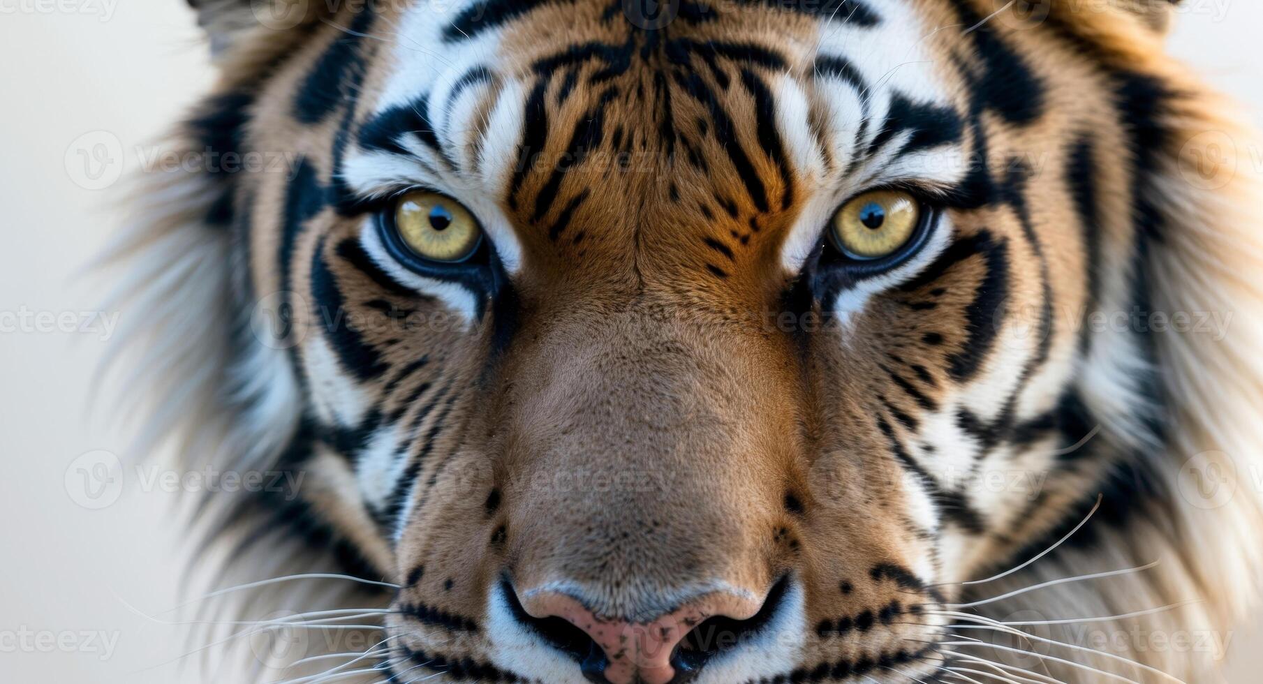 Majestic tiger head captured in close up view photo