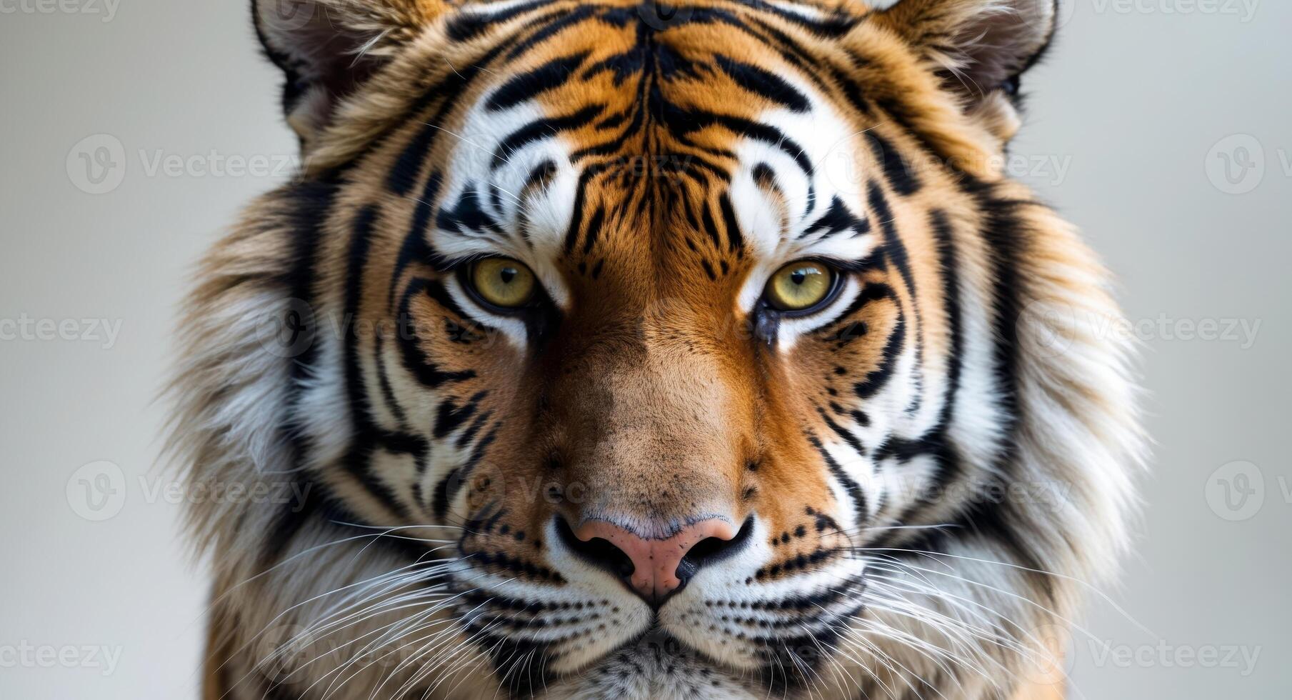Majestic tiger head captured in close up view. photo
