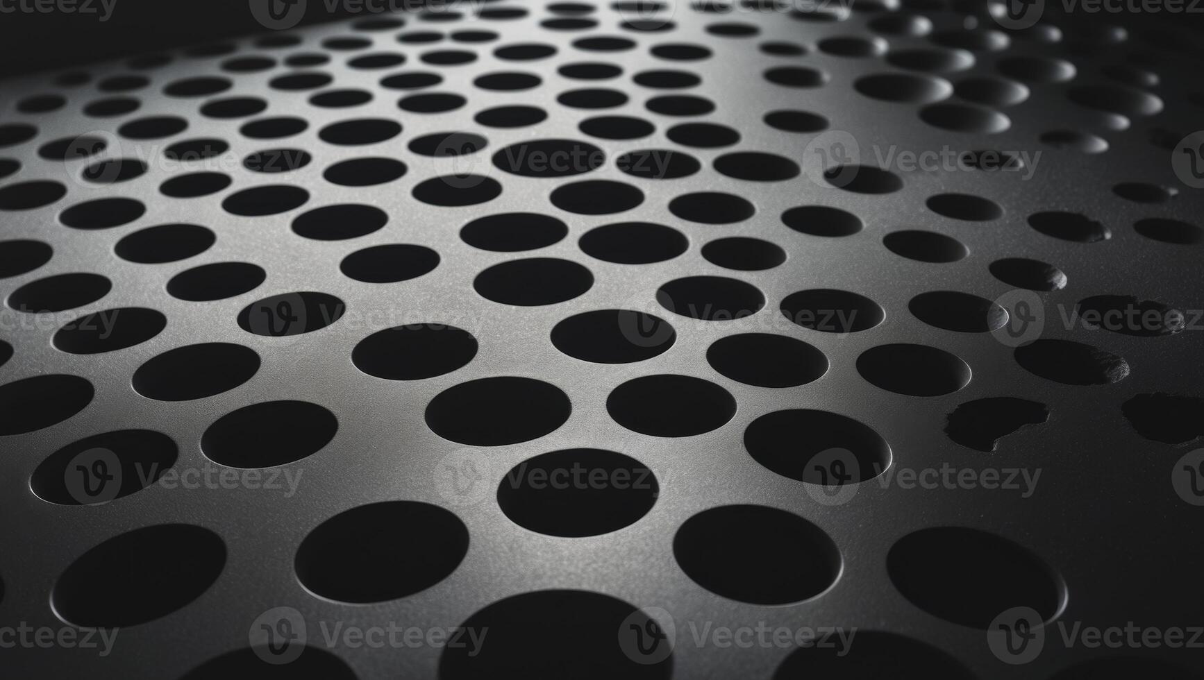 Unique Surface Texture with Circular Holes and Dark Background photo