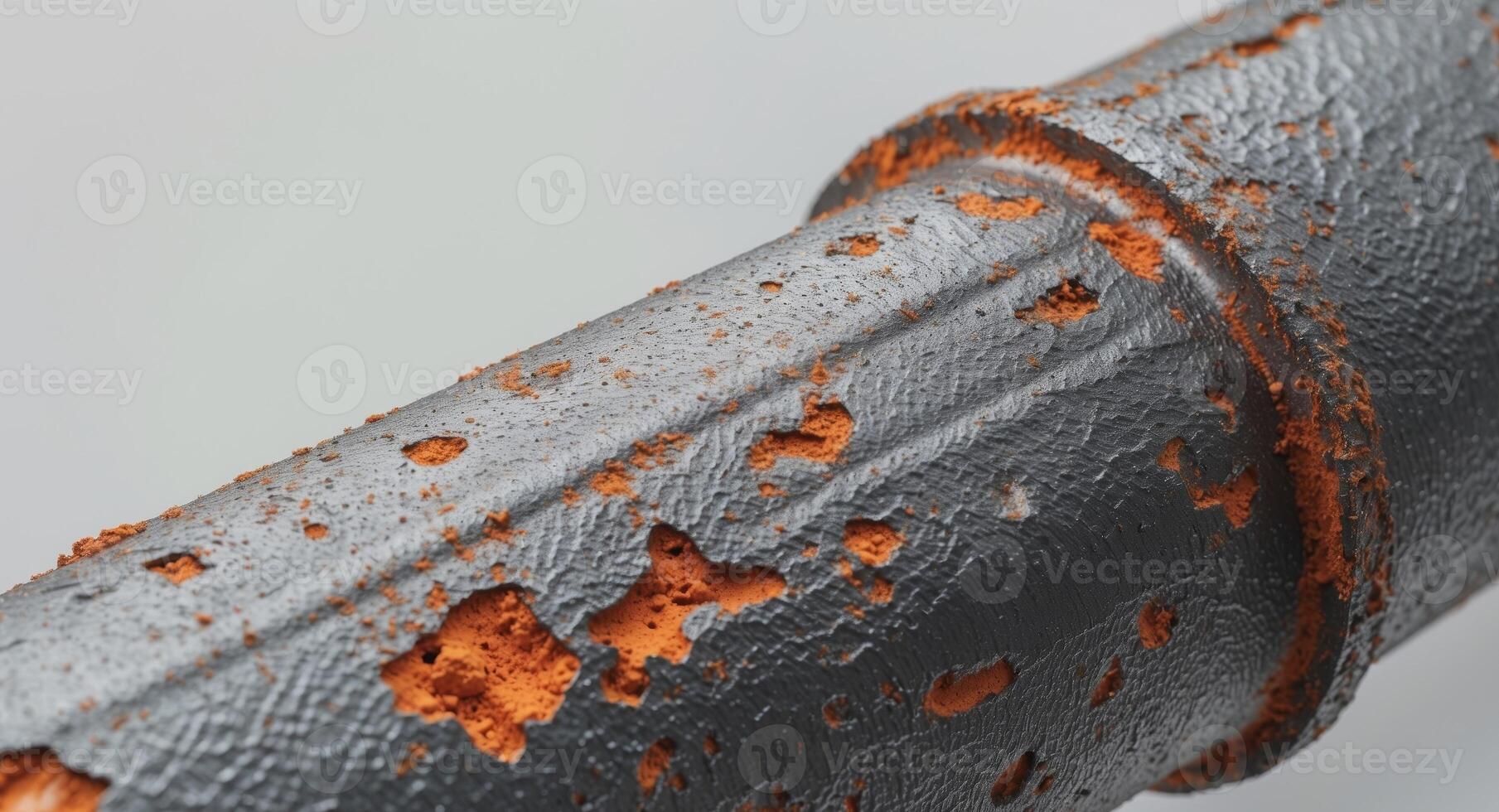 Severely Corroded Metal Pipe Surface Texture. photo