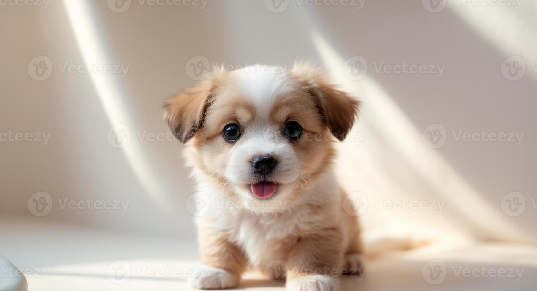 Adorable and cute little puppy with charming look photo