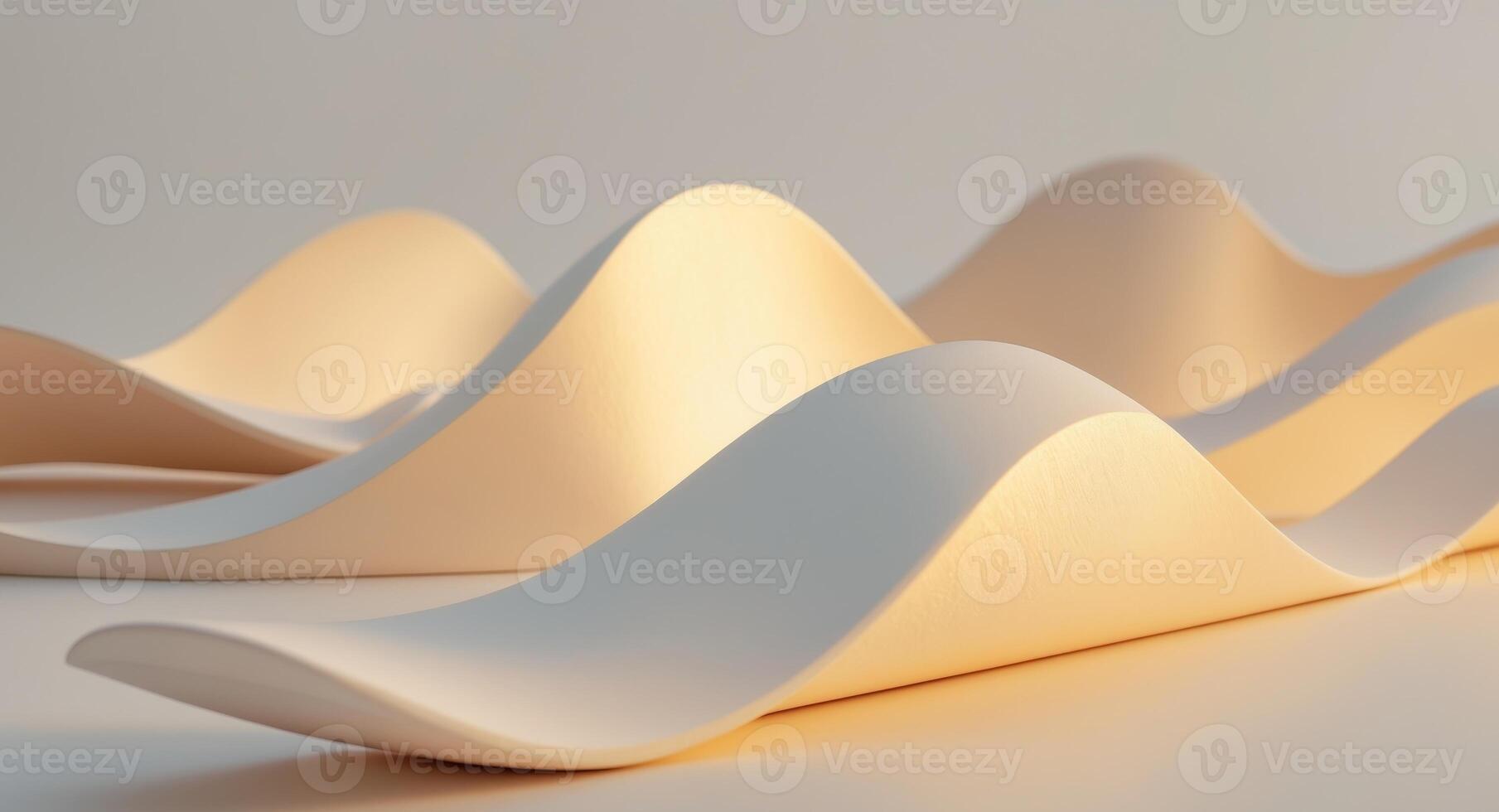 A group of white and yellow waves on a table photo