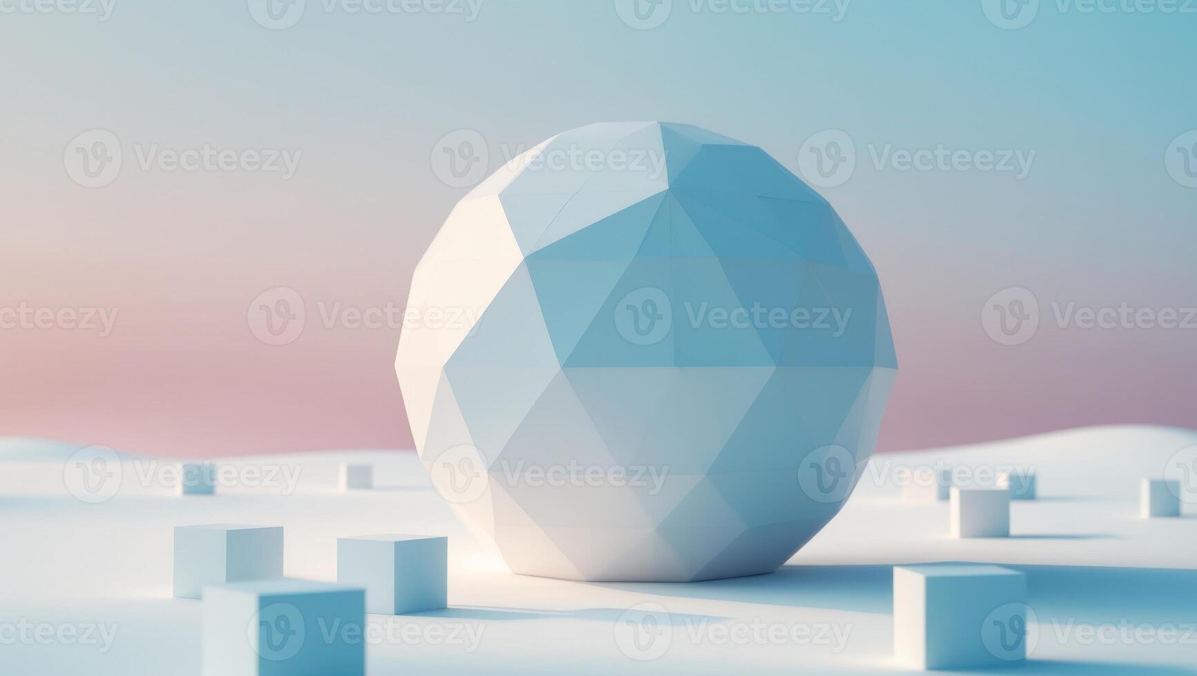 An abstract egg in the middle of a field photo