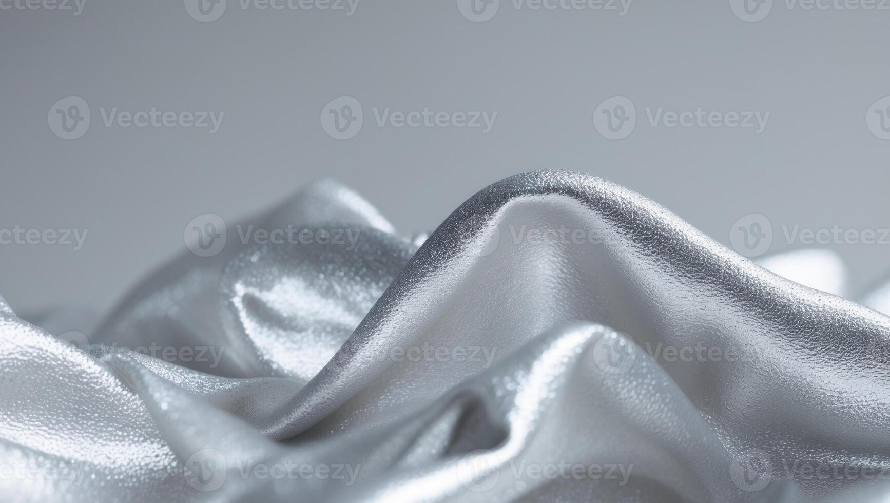 A close up of a silver fabric photo