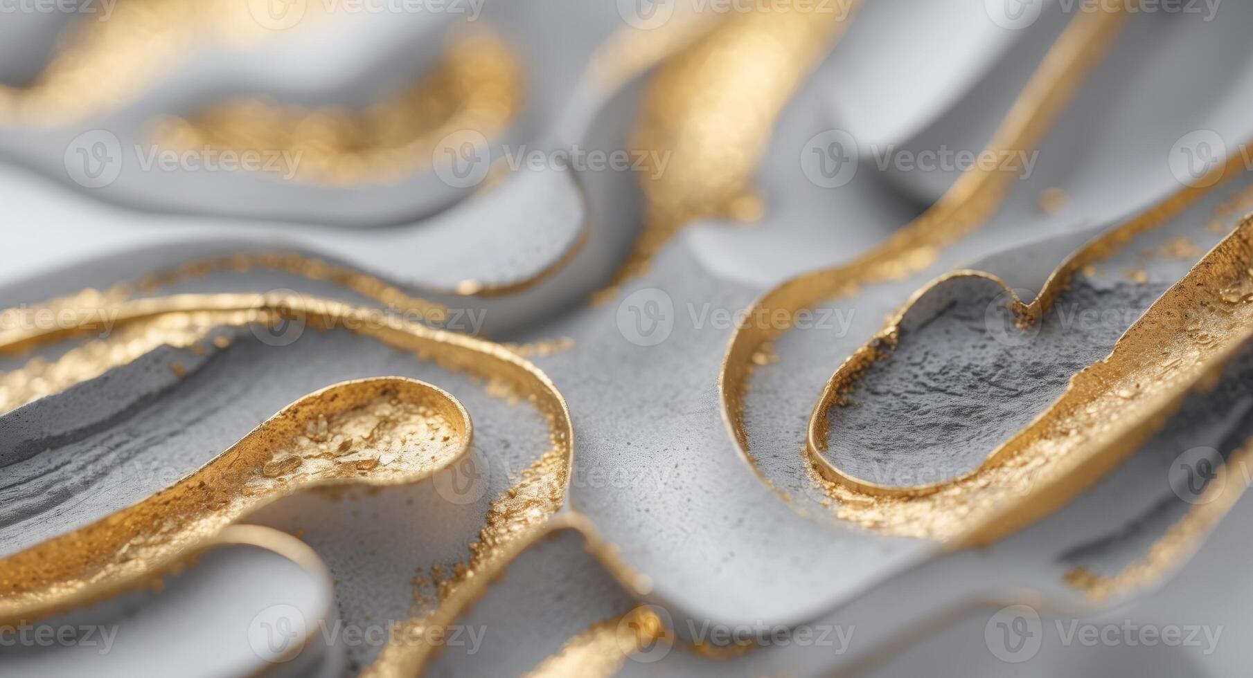 Abstract Gold and Gray Textured Wall Art photo