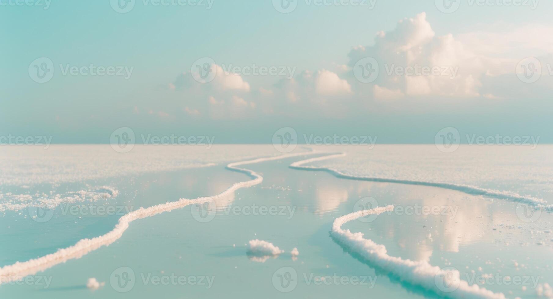 A road that is covered in snow and ice photo