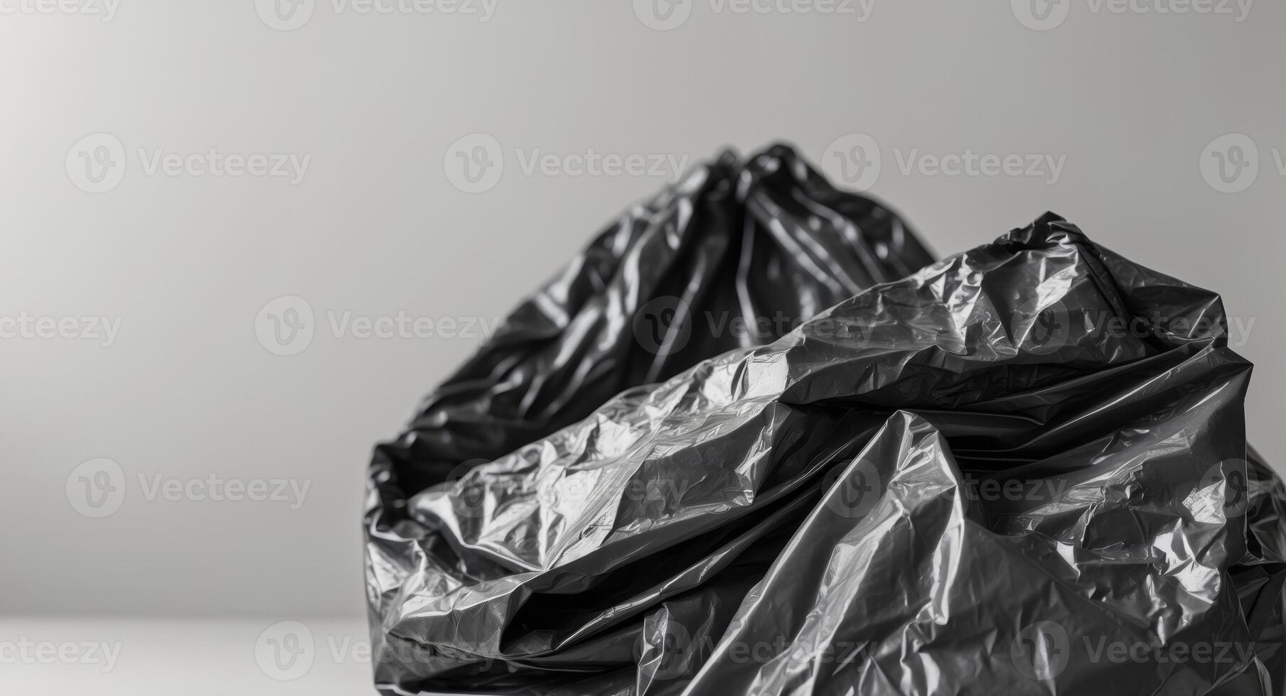 Black plastic bag polythene texture and background. photo