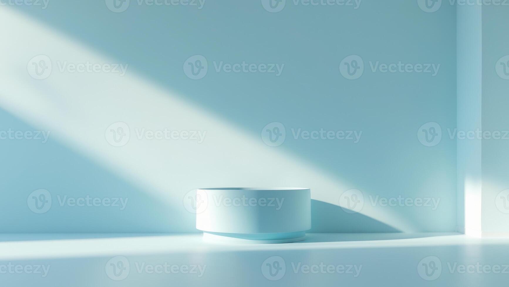 original background for design or product presentation play of light and shadow light blue. photo