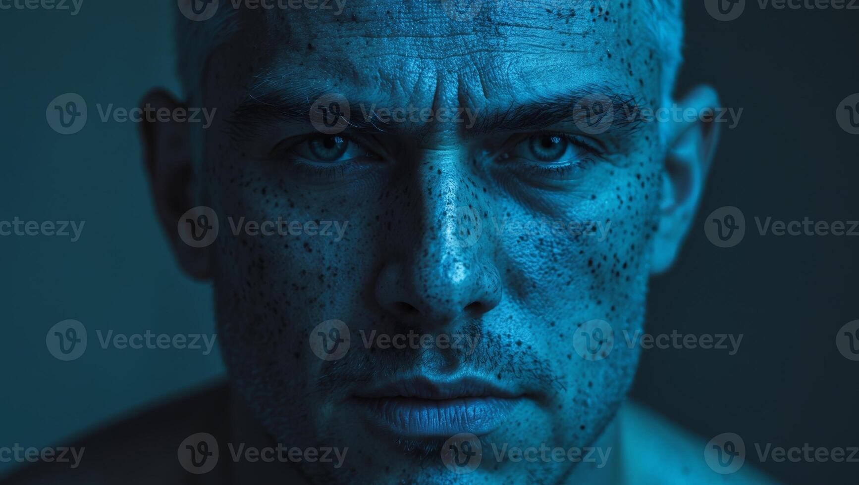 A man with freckles on his face photo
