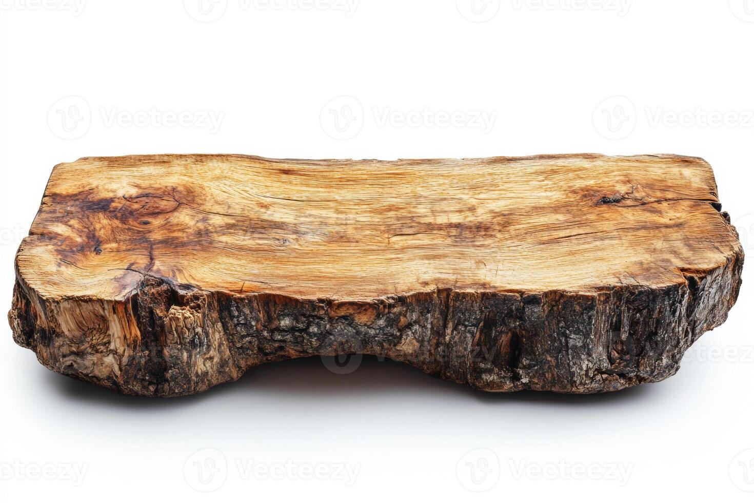 Natural wooden slab for rustic decor and crafting ideas photo