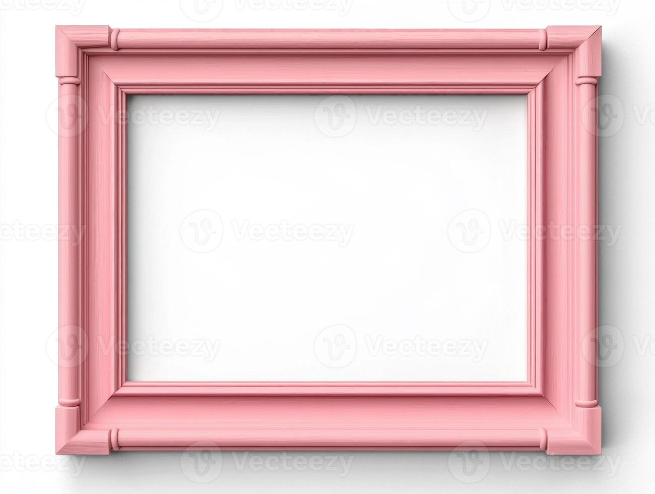 Elegant pink picture frame ready for artwork display photo