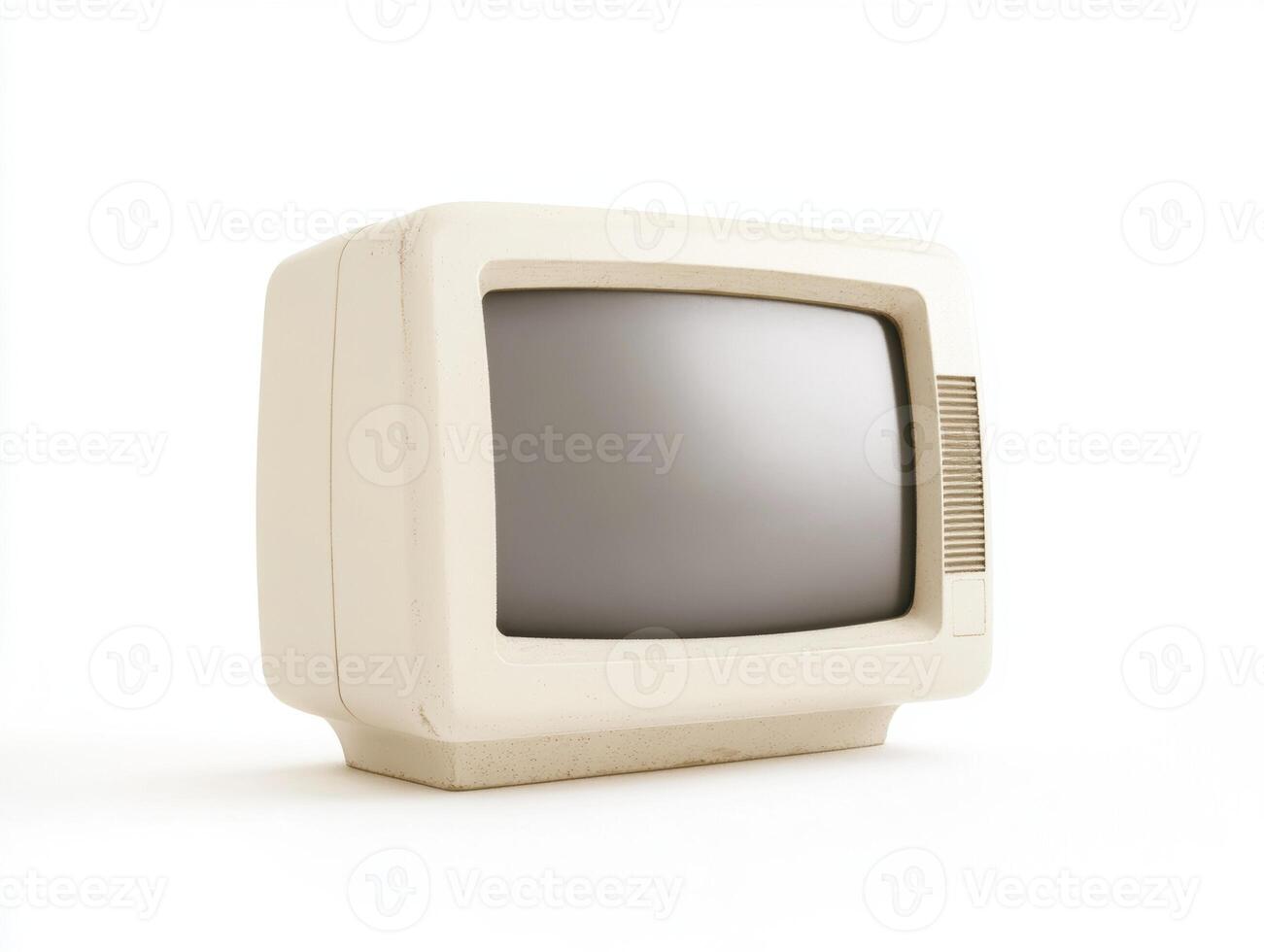 Vintage computer monitor on a white background photo