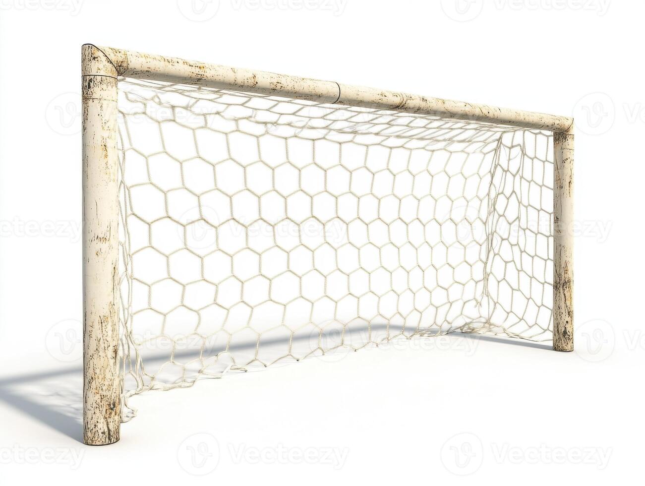 Goalpost on an empty field during midday sun photo