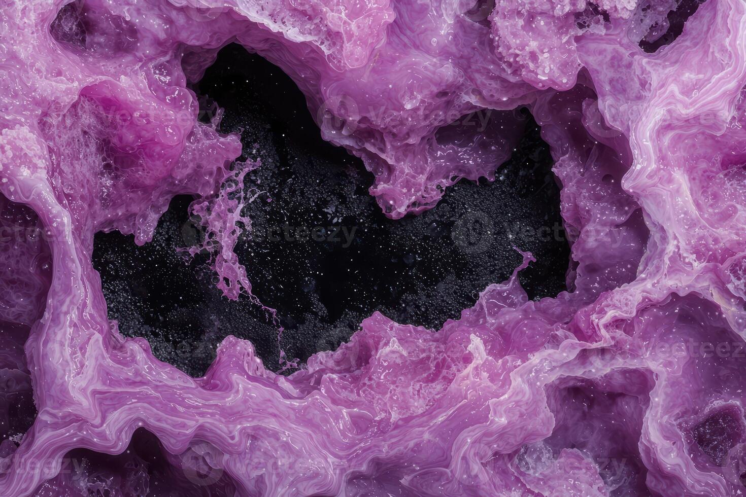 Abstract purple splash background with dark center photo