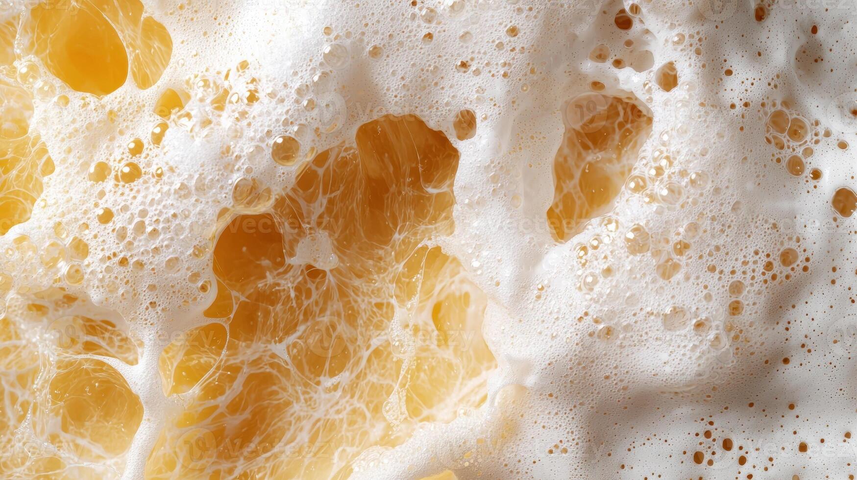 Close up of beer with foam photo