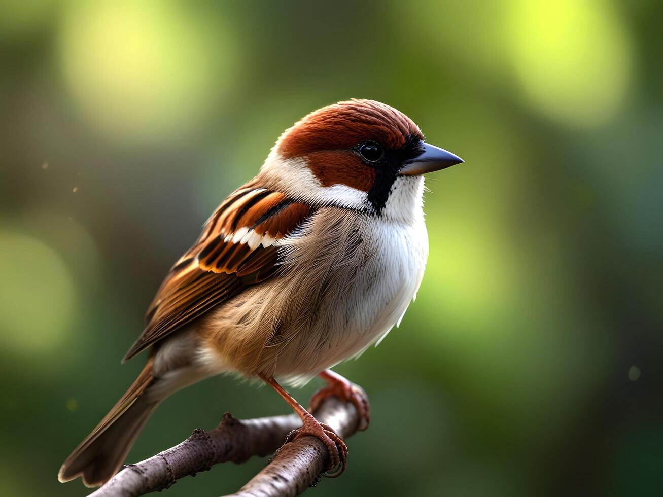 a small bird is sitting on a branch photo