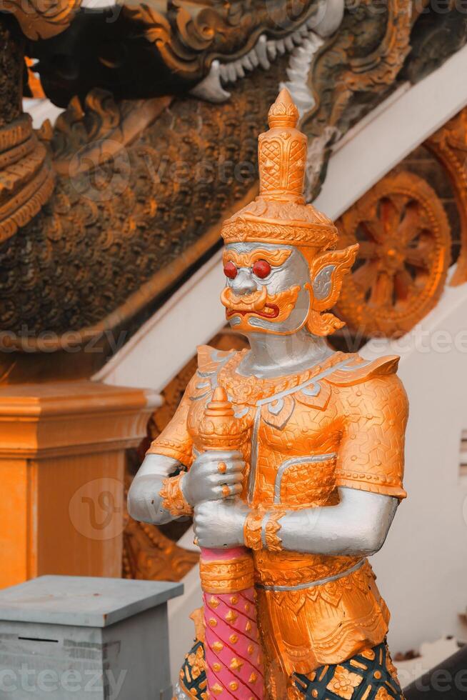 Intricate and Beautiful Golden Statues Depicting Enchanting Mythical Figures and Legends photo