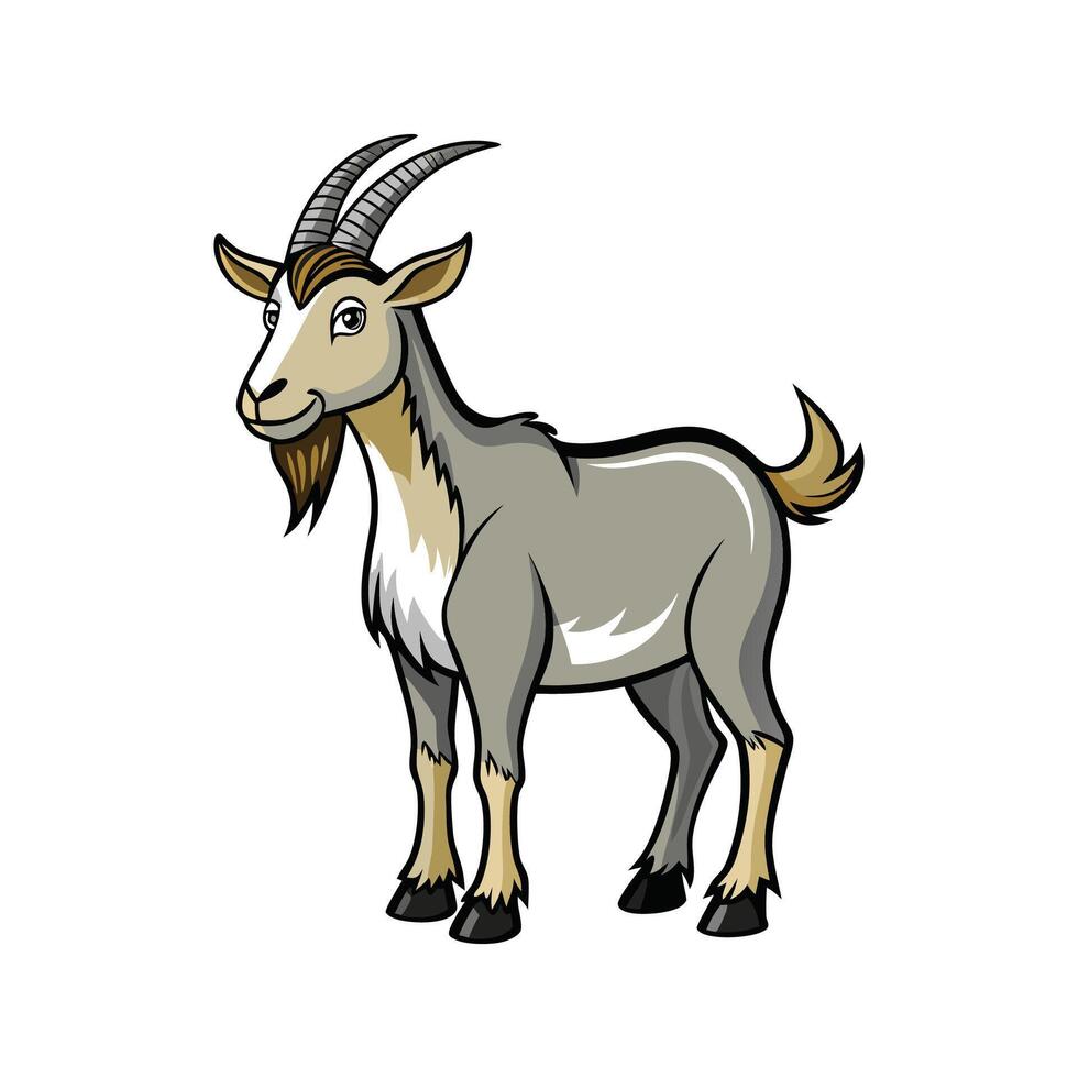 Realistic Illustration of Toggenburg Goat in Color vector