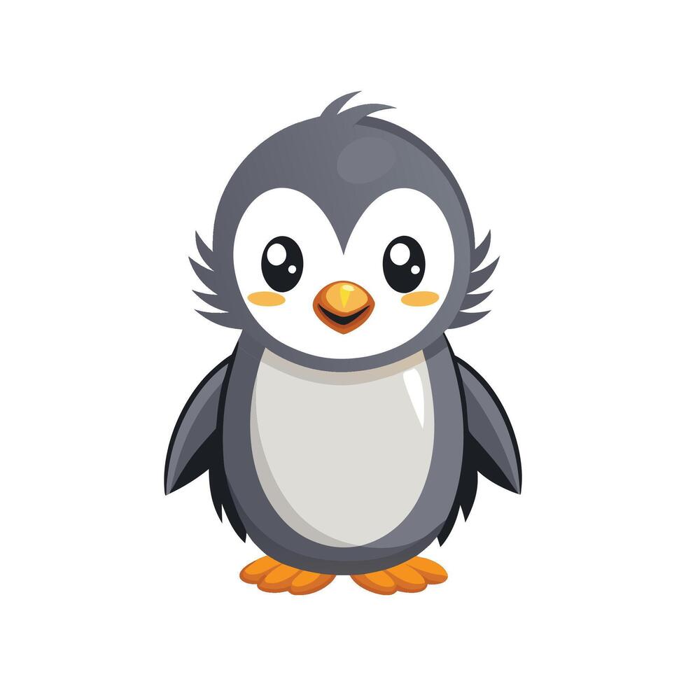 Delightful Baby Penguin Standing Joyfully vector