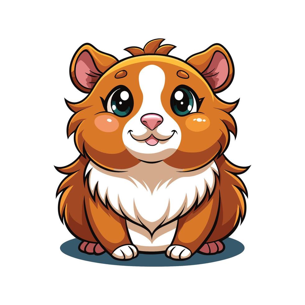 Delightful Baby Guinea Pig Posing vector