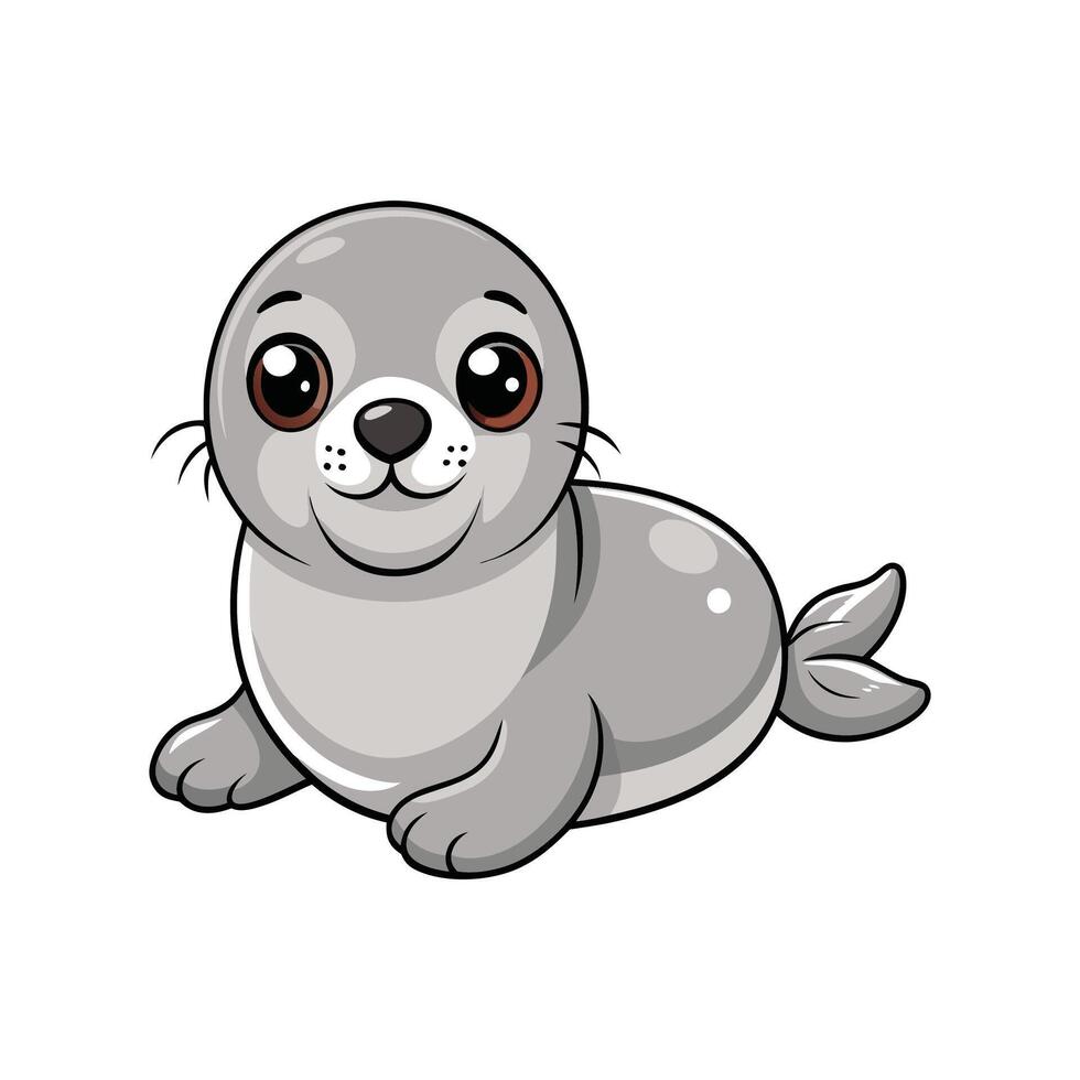 Charming Baby Seal Resting vector