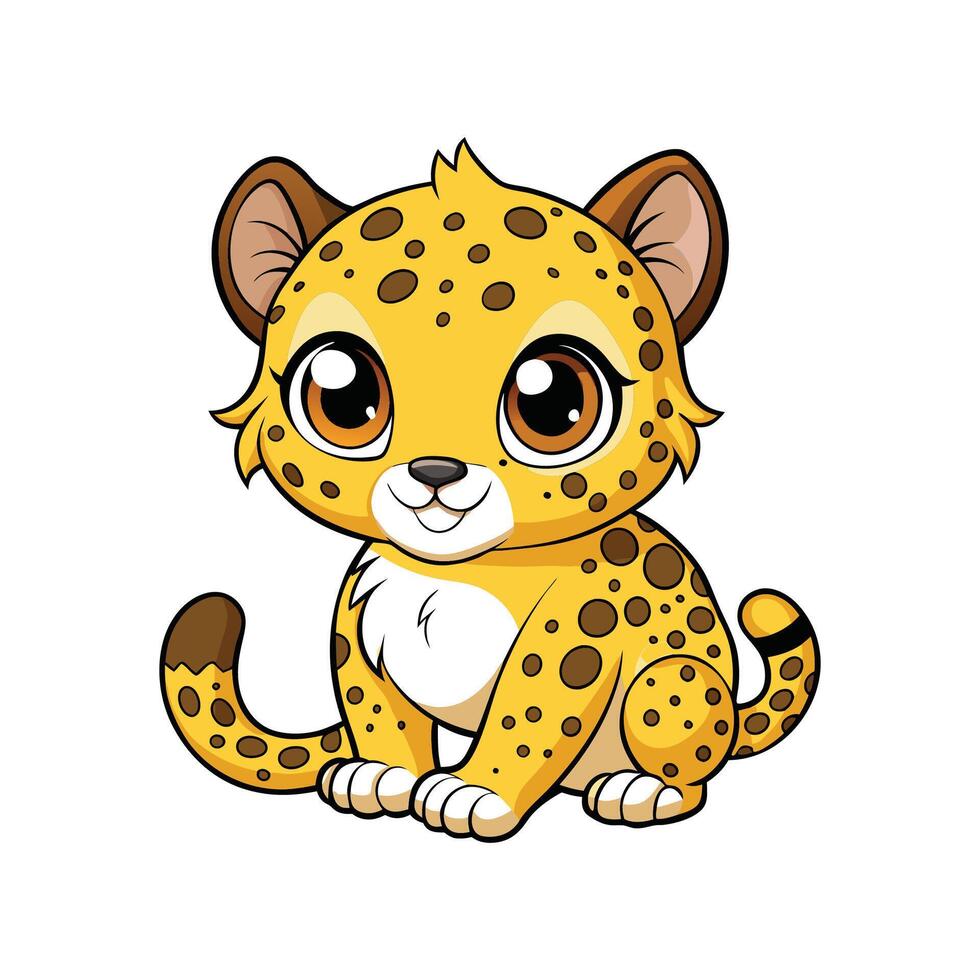Leopard Playing in the Wild vector