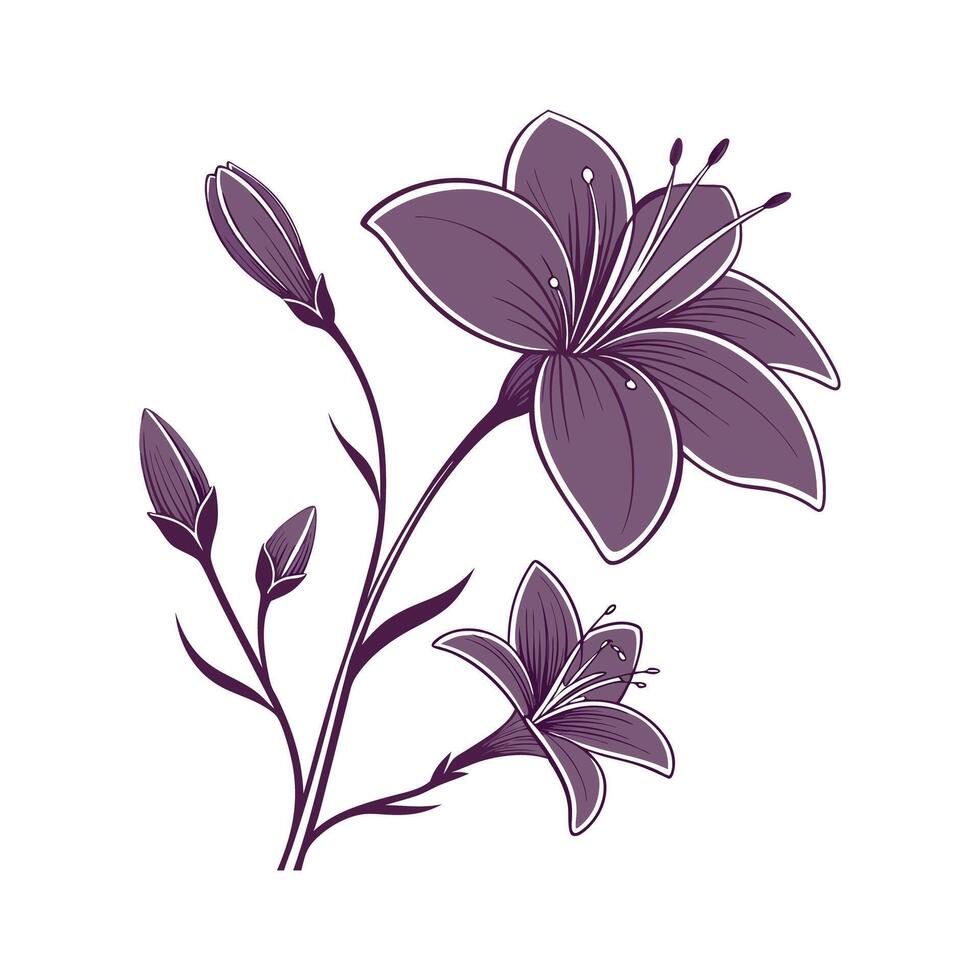 Amethyst Flower Beautiful Design vector